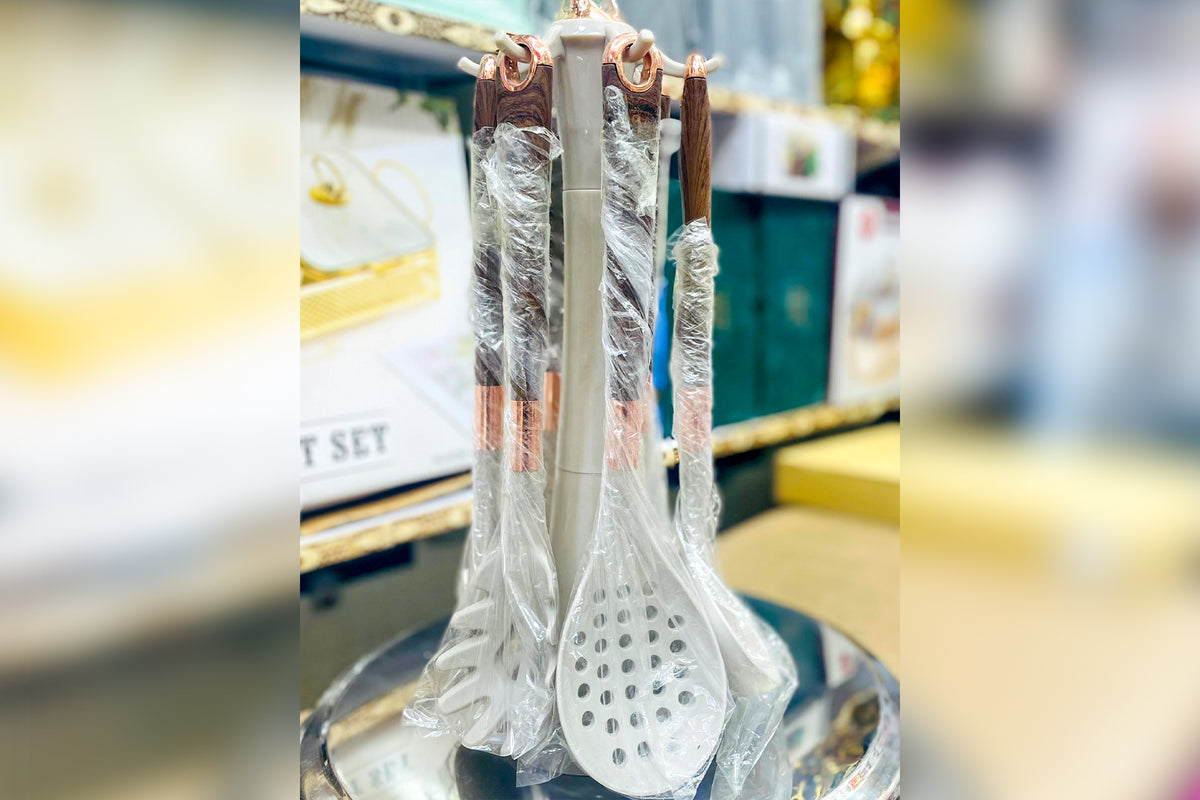 Non Stick 7 Pieces Cooking Spoon Simple  Kitchen Set